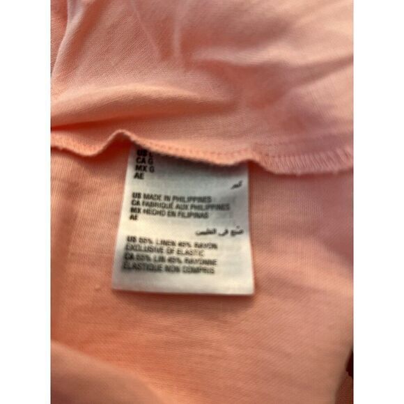 Ladies Large Pink Tank Cami Pajama Top Linen Blend Adjustable Straps NWT - Picture 6 of 6